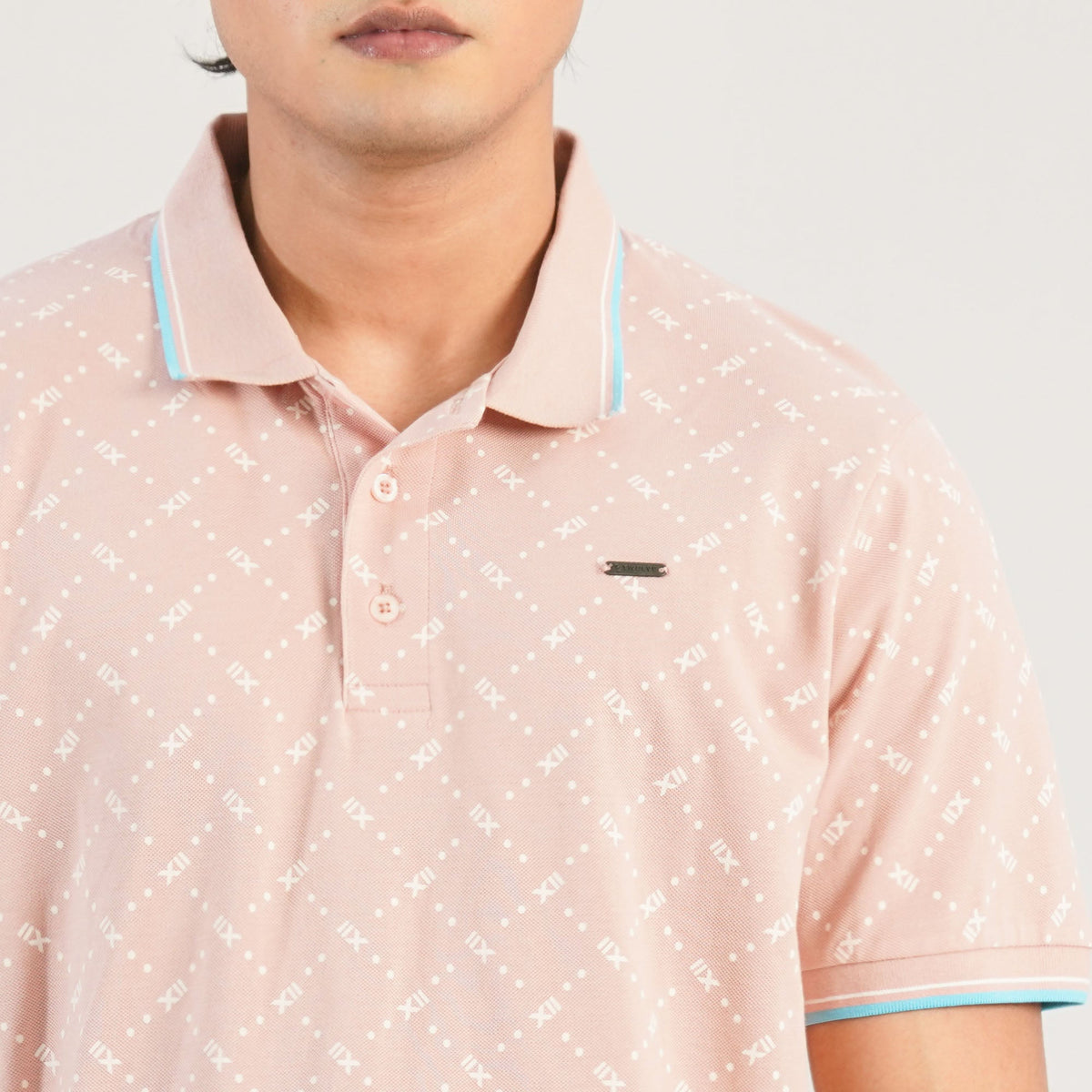 Mens Light Pink Polo Shirt