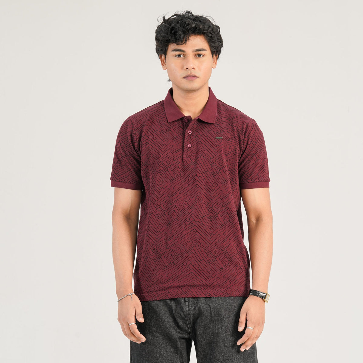 Mens Maroon Polo Shirt