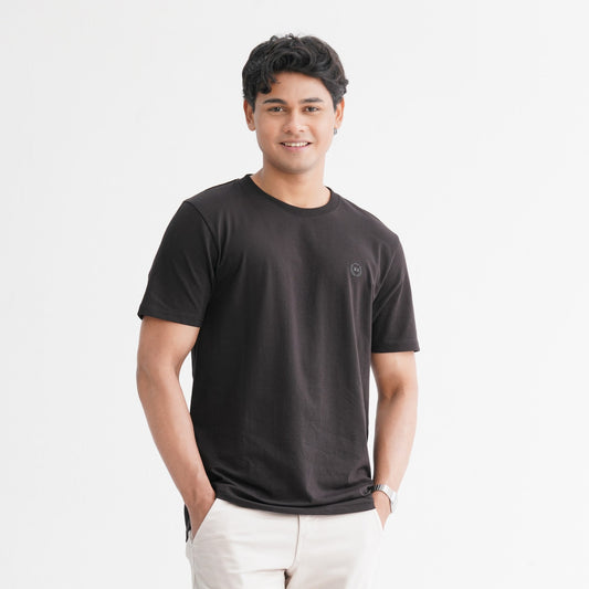Men's Cotton Black T-Shirt