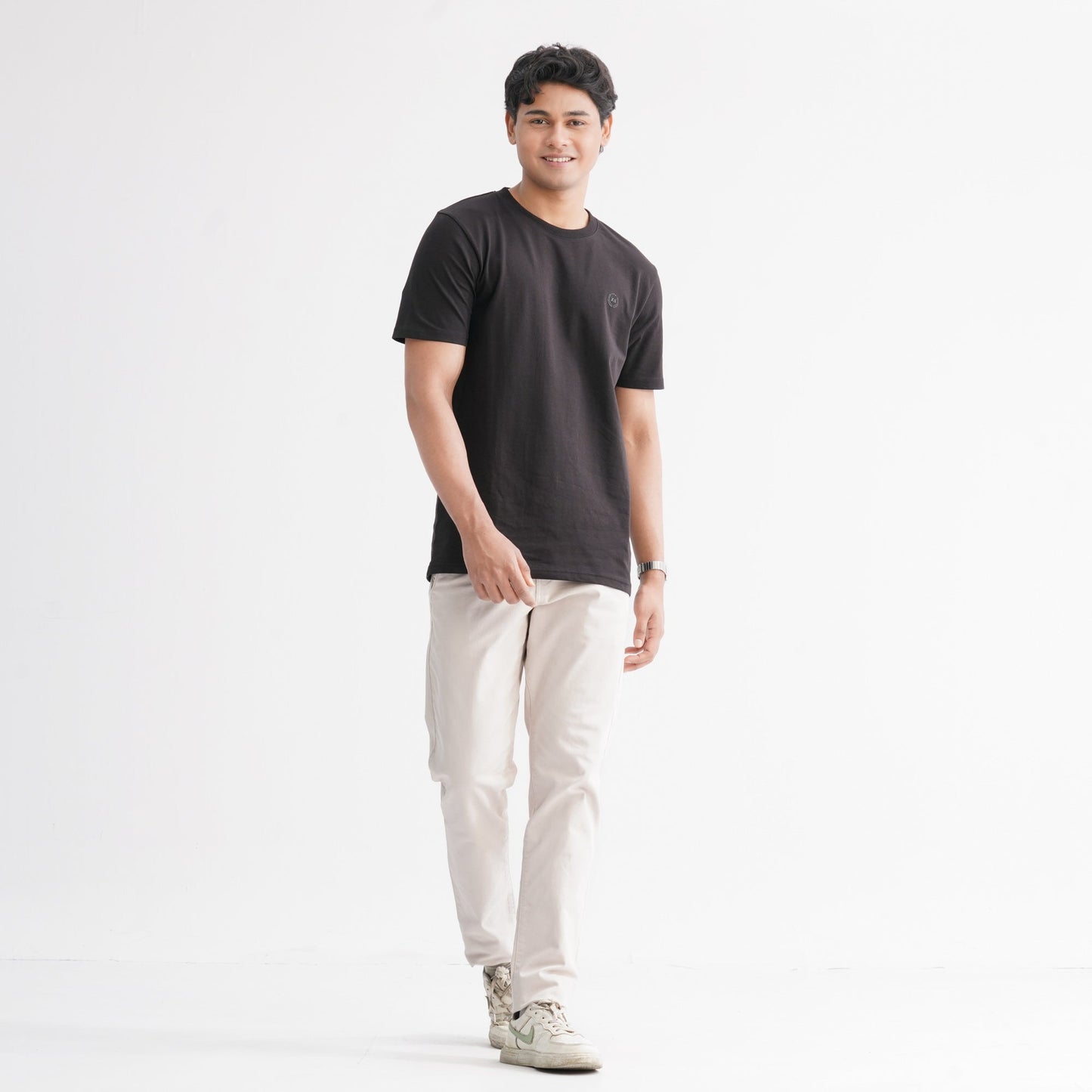 Men's Cotton Black T-Shirt