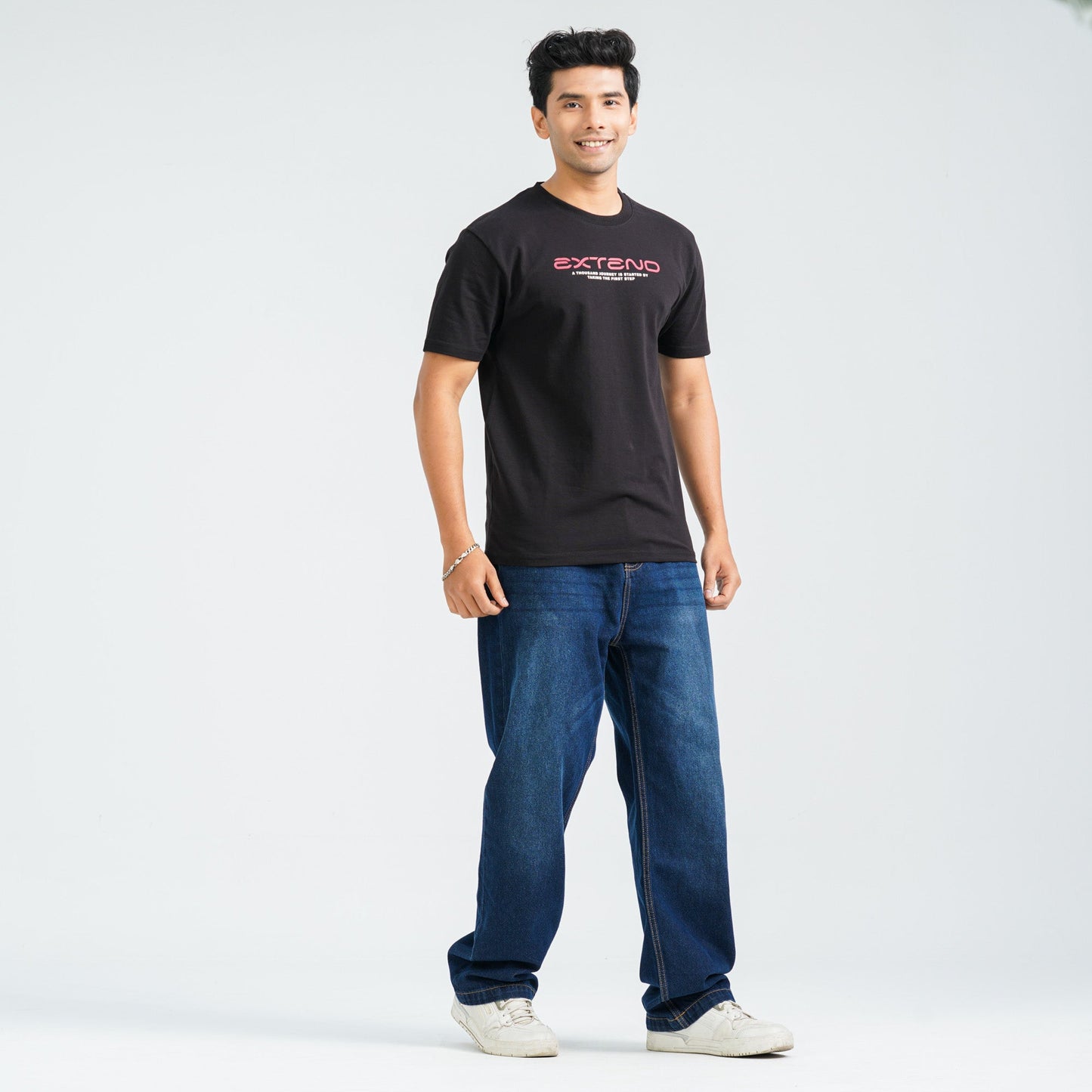 Men's Black Cotton T-Shirt