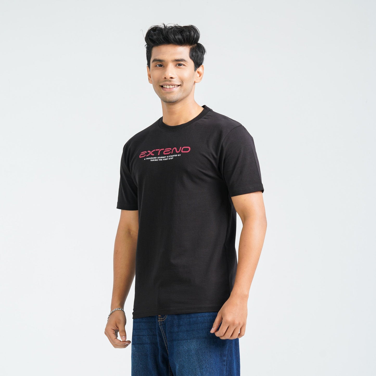 Men's Black Cotton T-Shirt