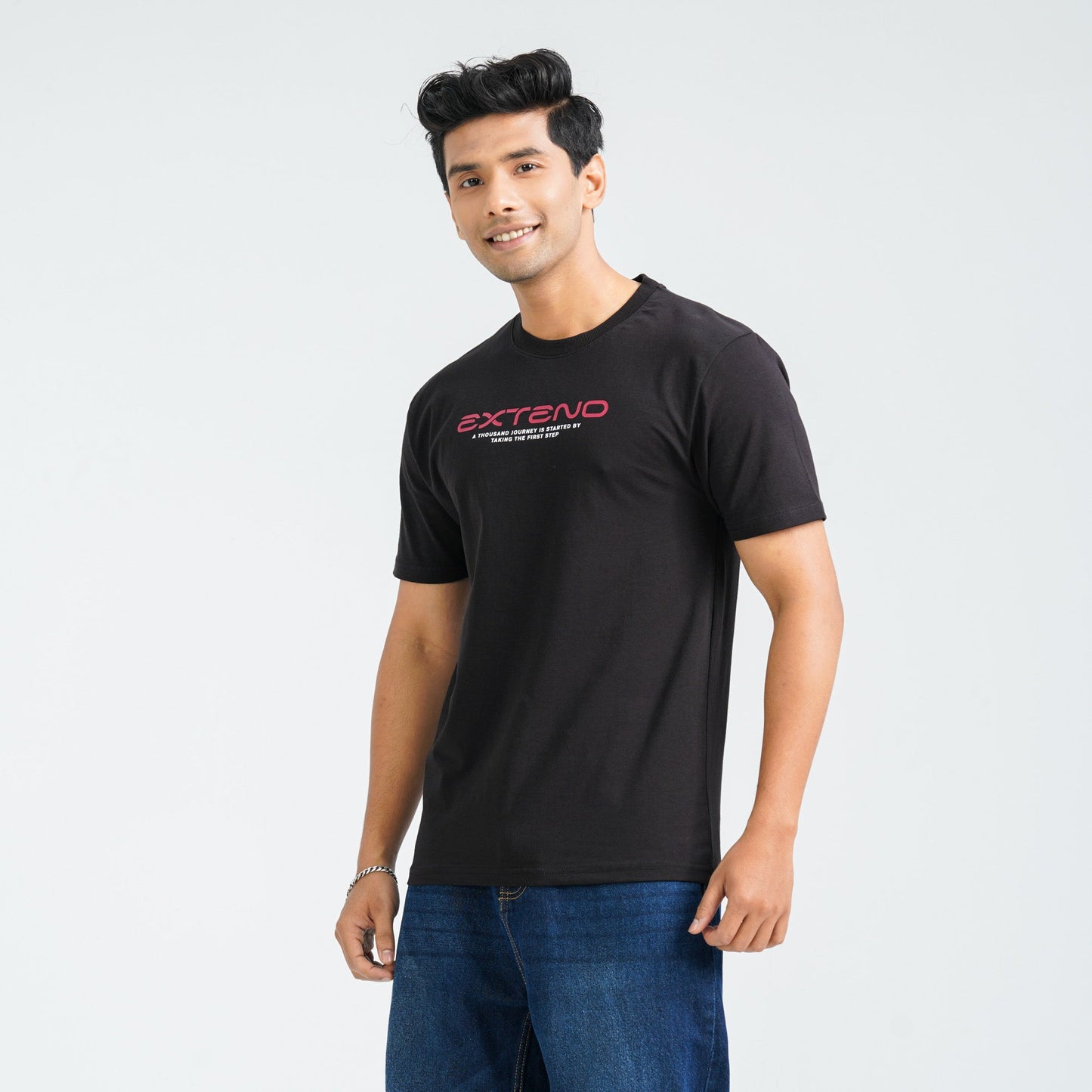 Men's Black Cotton T-Shirt