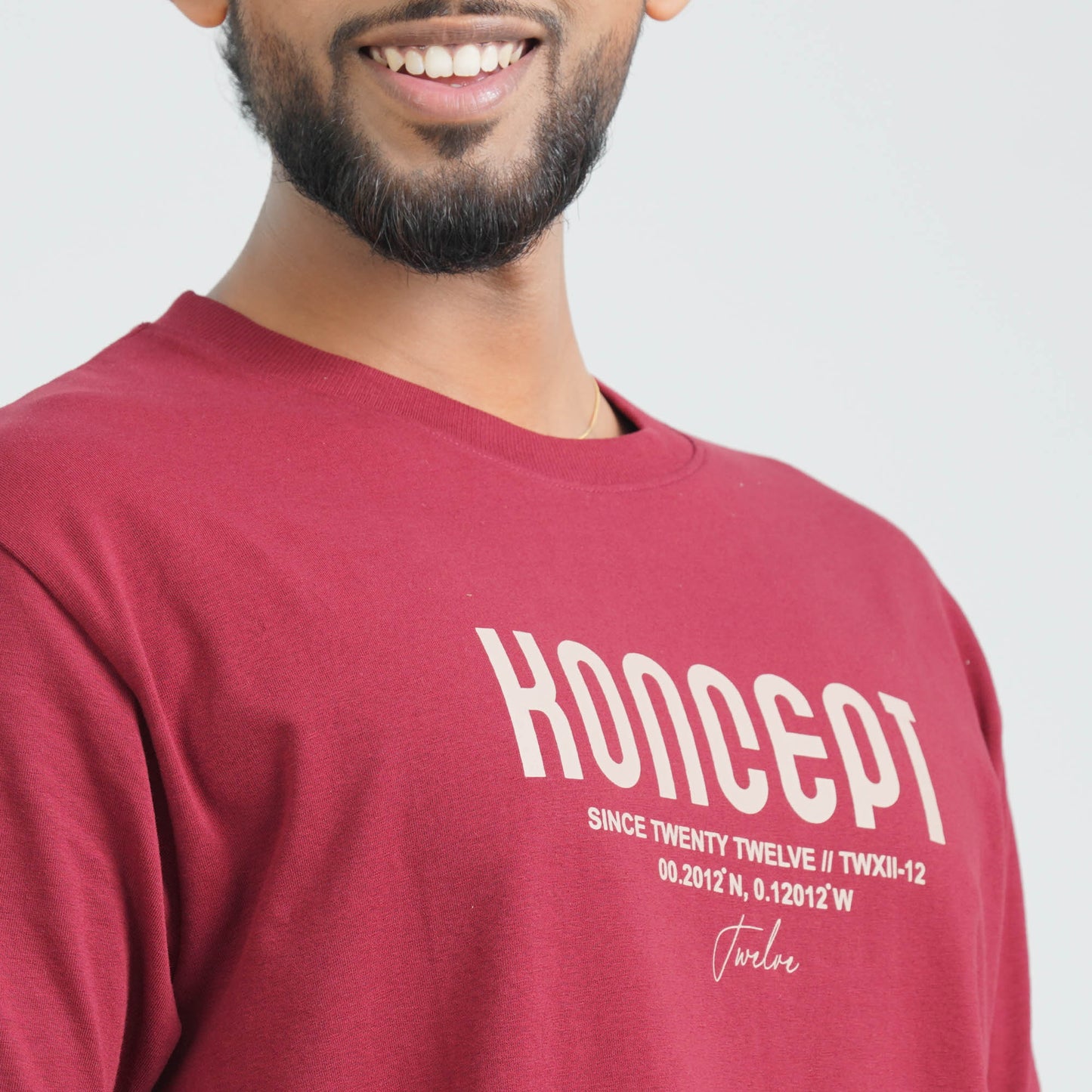 Men’s Cotton Maroon T-Shirt