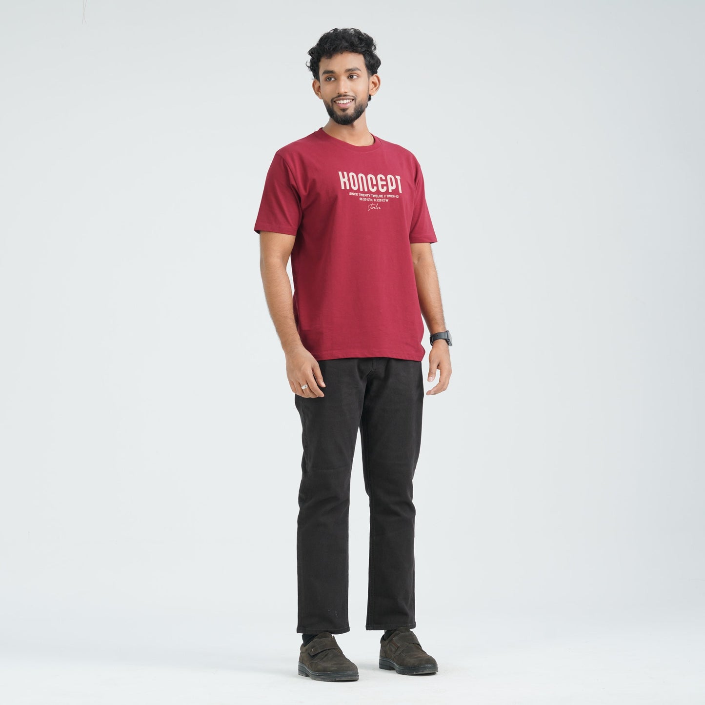 Men’s Cotton Maroon T-Shirt