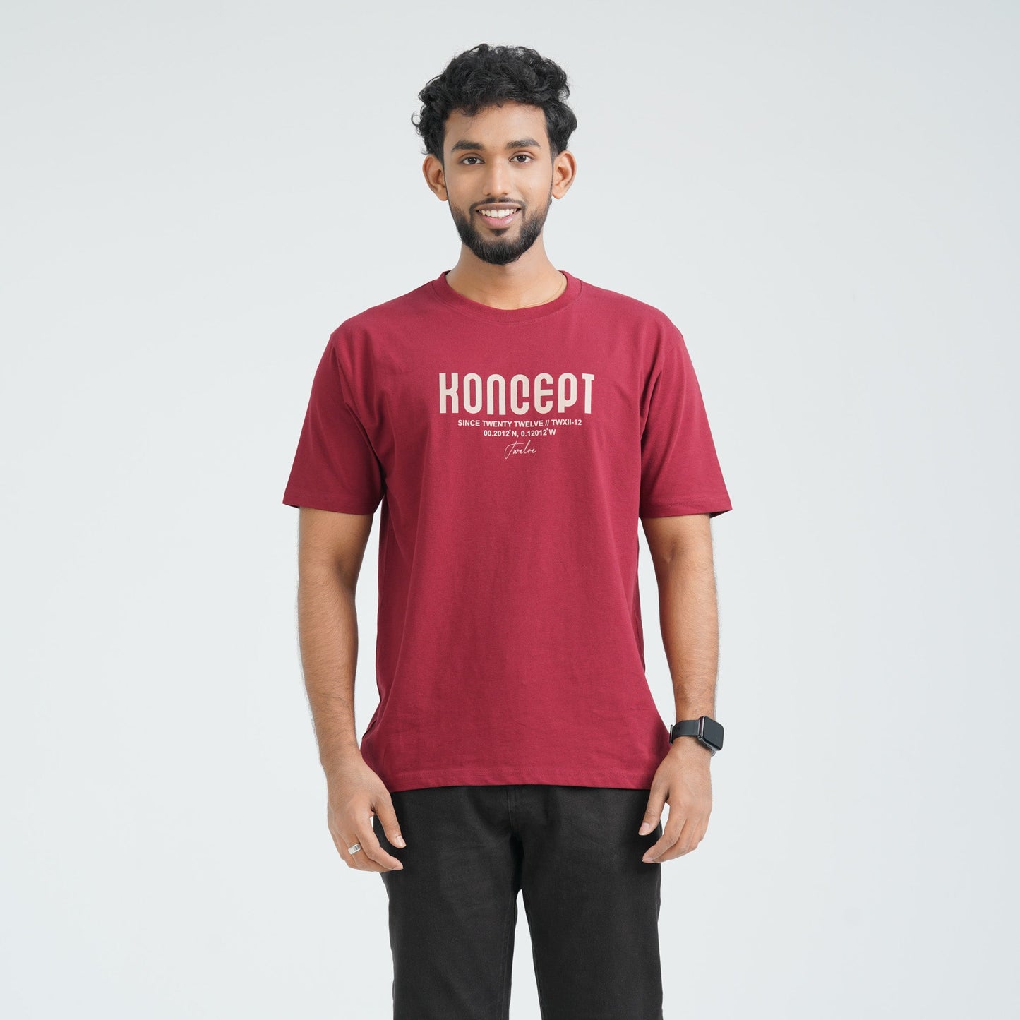 Men’s Cotton Maroon T-Shirt