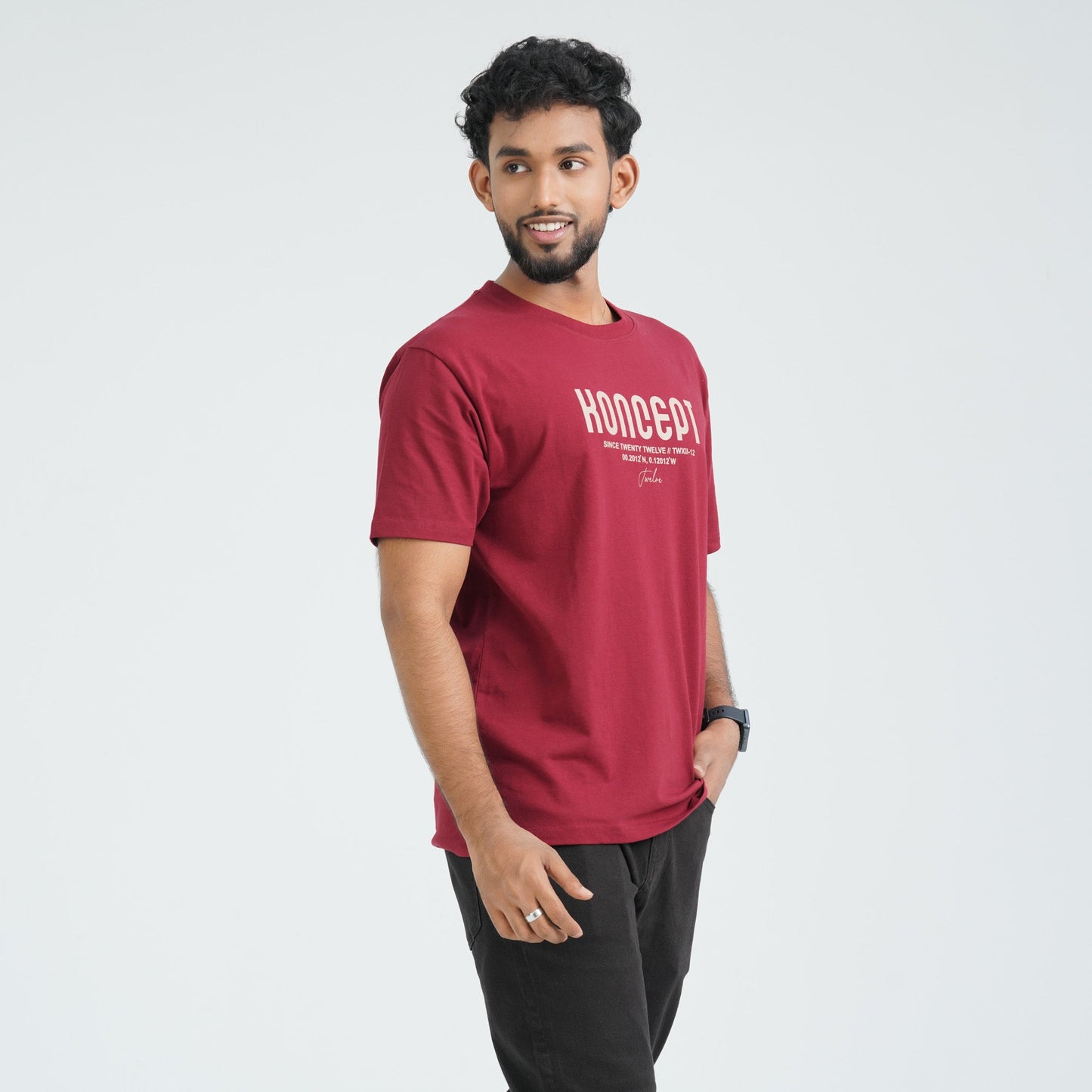 Men’s Cotton Maroon T-Shirt