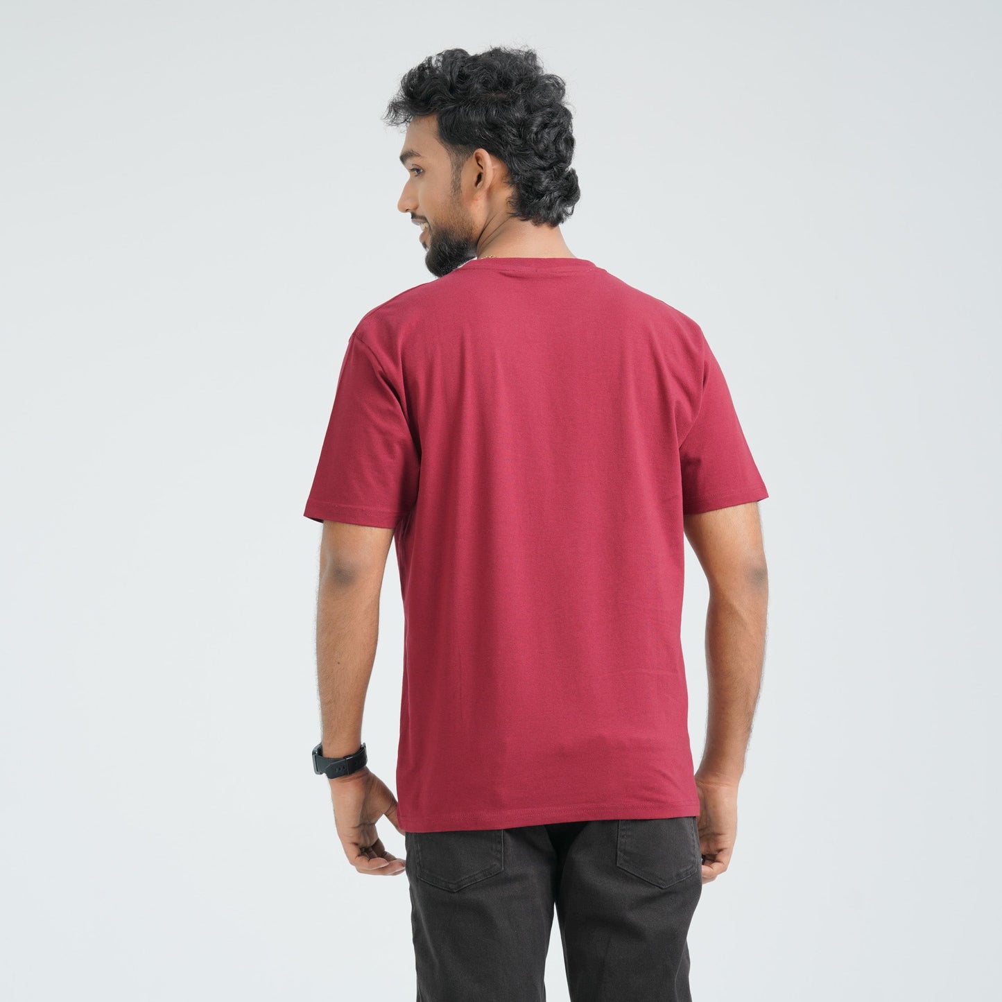 Men’s Cotton Maroon T-Shirt