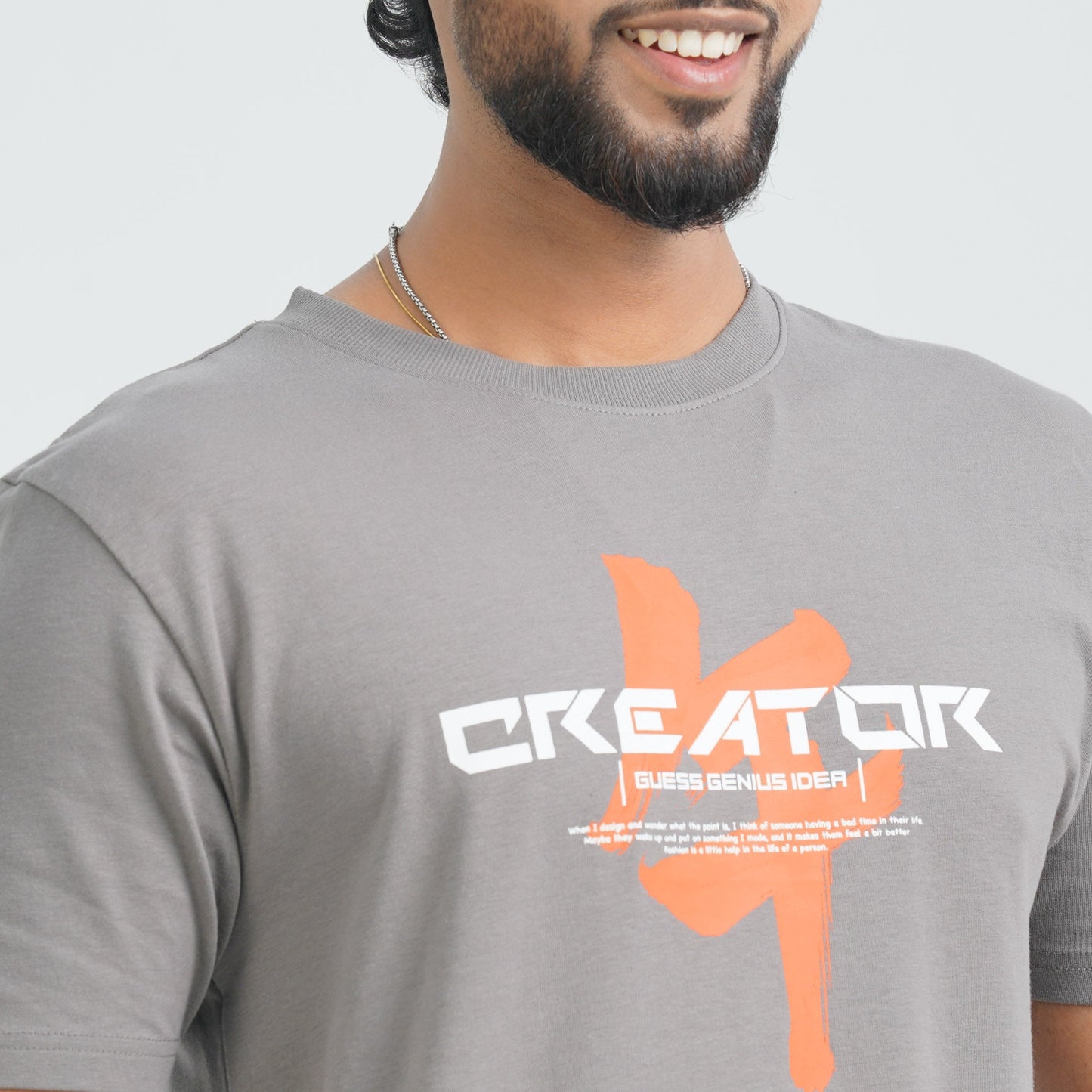 Men's Cotton Grey T-Shirt