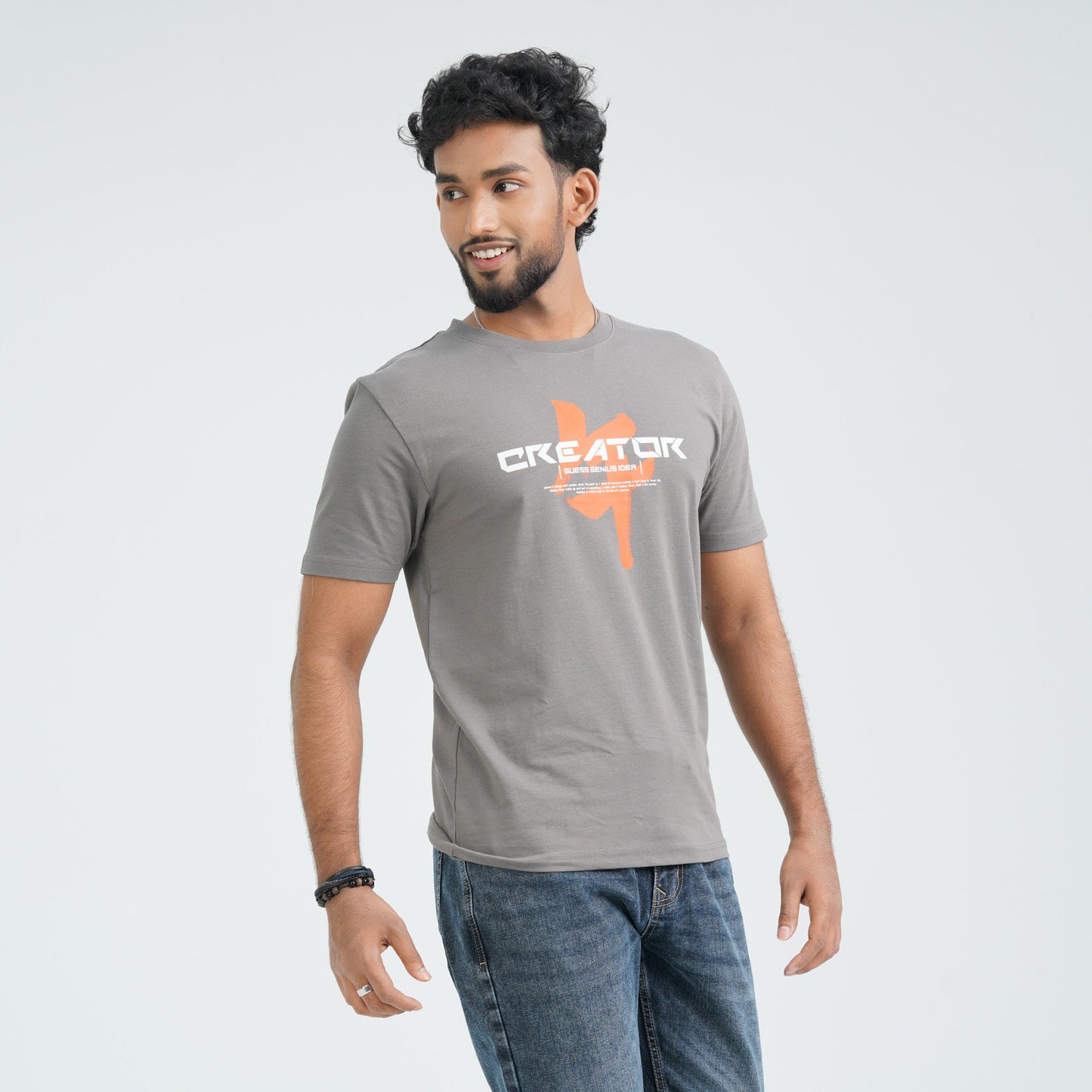 Men's Cotton Grey T-Shirt