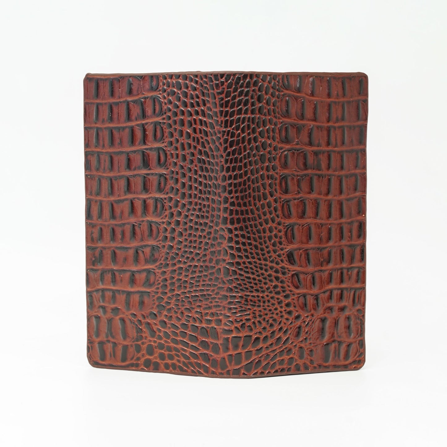 Menâ€™s Brown Crocodile Texture Leather Wallet