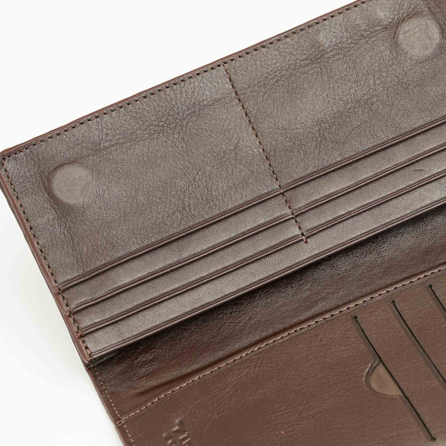 Menâ€™s Brown Crocodile Texture Leather Wallet