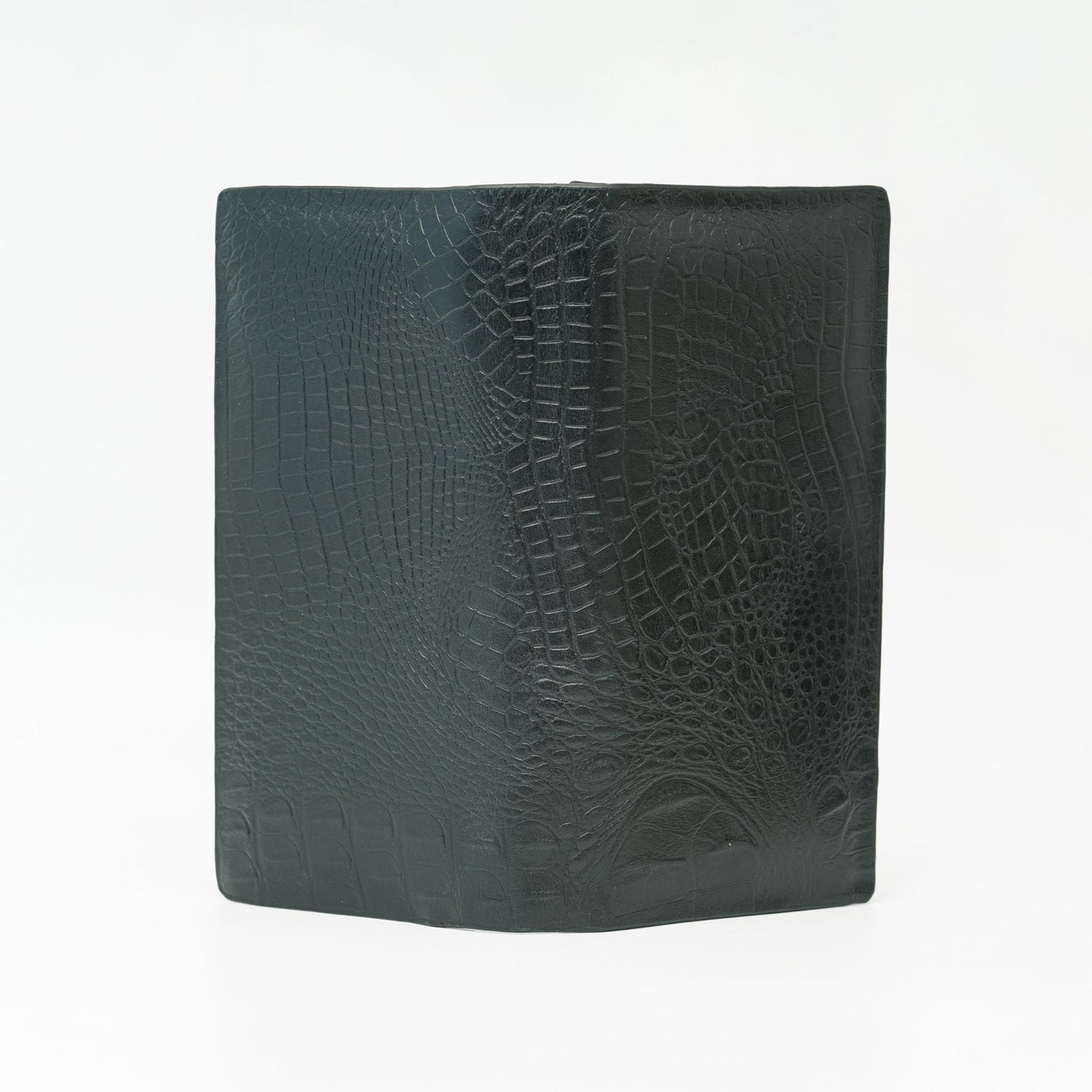 Menâ€™s Black Crocodile Texture Leather Wallet