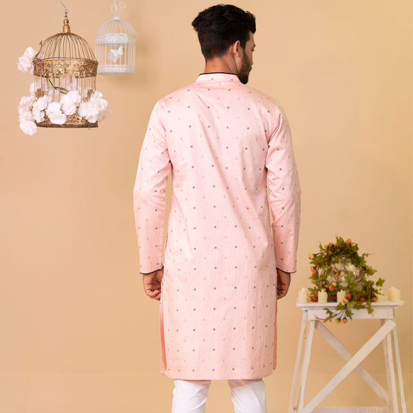 Mens Panjabi-Salmon