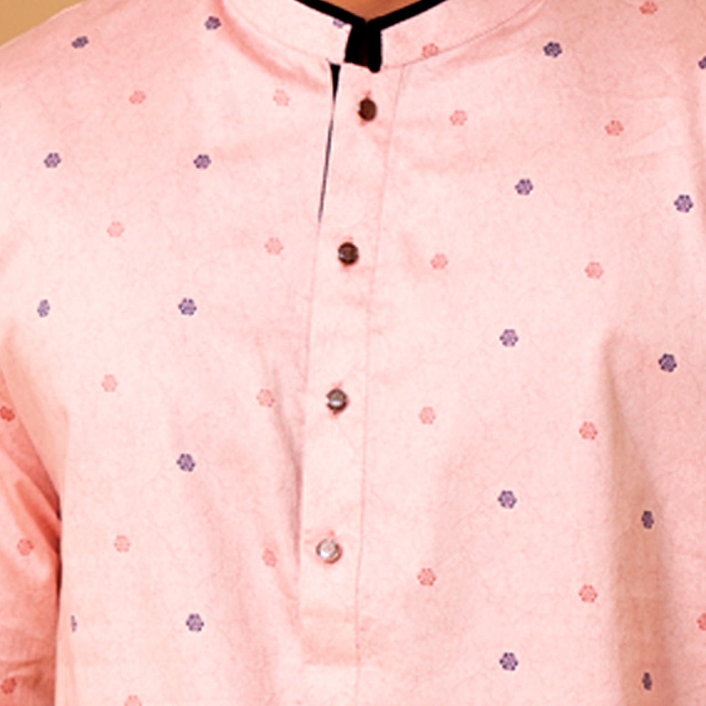 Mens Panjabi-Salmon