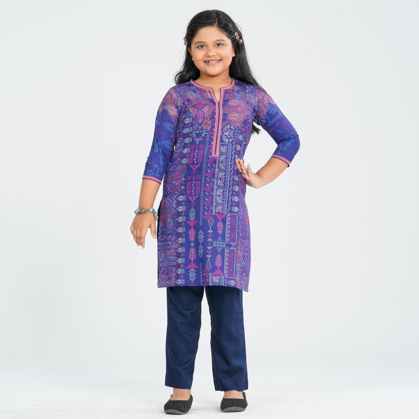 Girl’s Silk Two Pcs Set