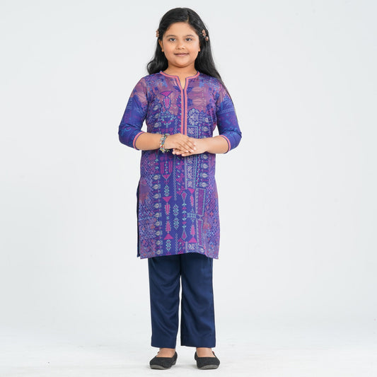 Girl’s Silk Two Pcs Set