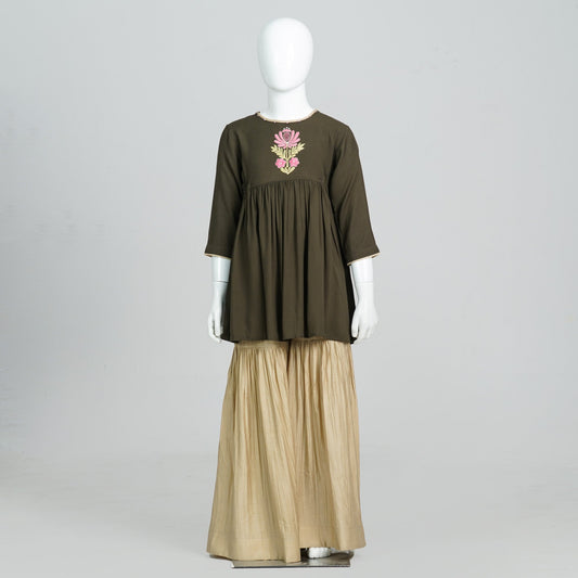 Girls 2Pcs- Olive