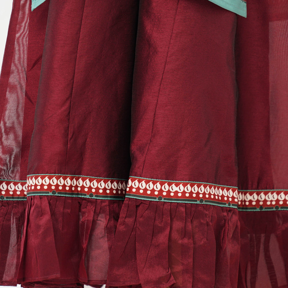 Girls Maroon Two Piece Set
