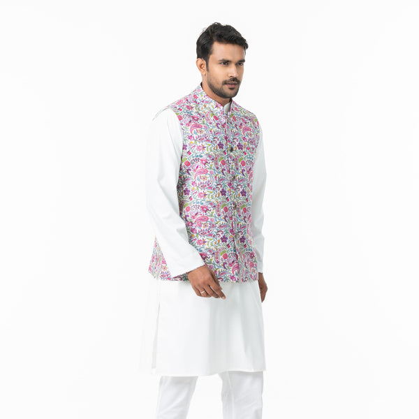 MENS PANJABI SET-OFF WHITE