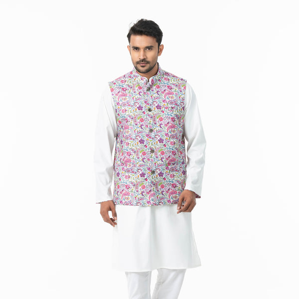 MENS PANJABI SET-OFF WHITE