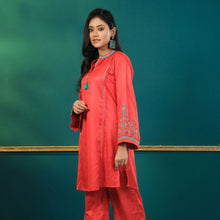 Load image into Gallery viewer, Women Red Ethnic Set
