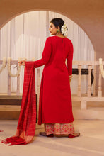 Load image into Gallery viewer, Womens Red Ethnic 3-Piece Set
