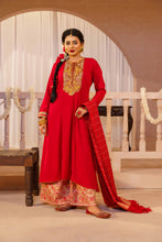 Load image into Gallery viewer, Womens Red Ethnic 3-Piece Set
