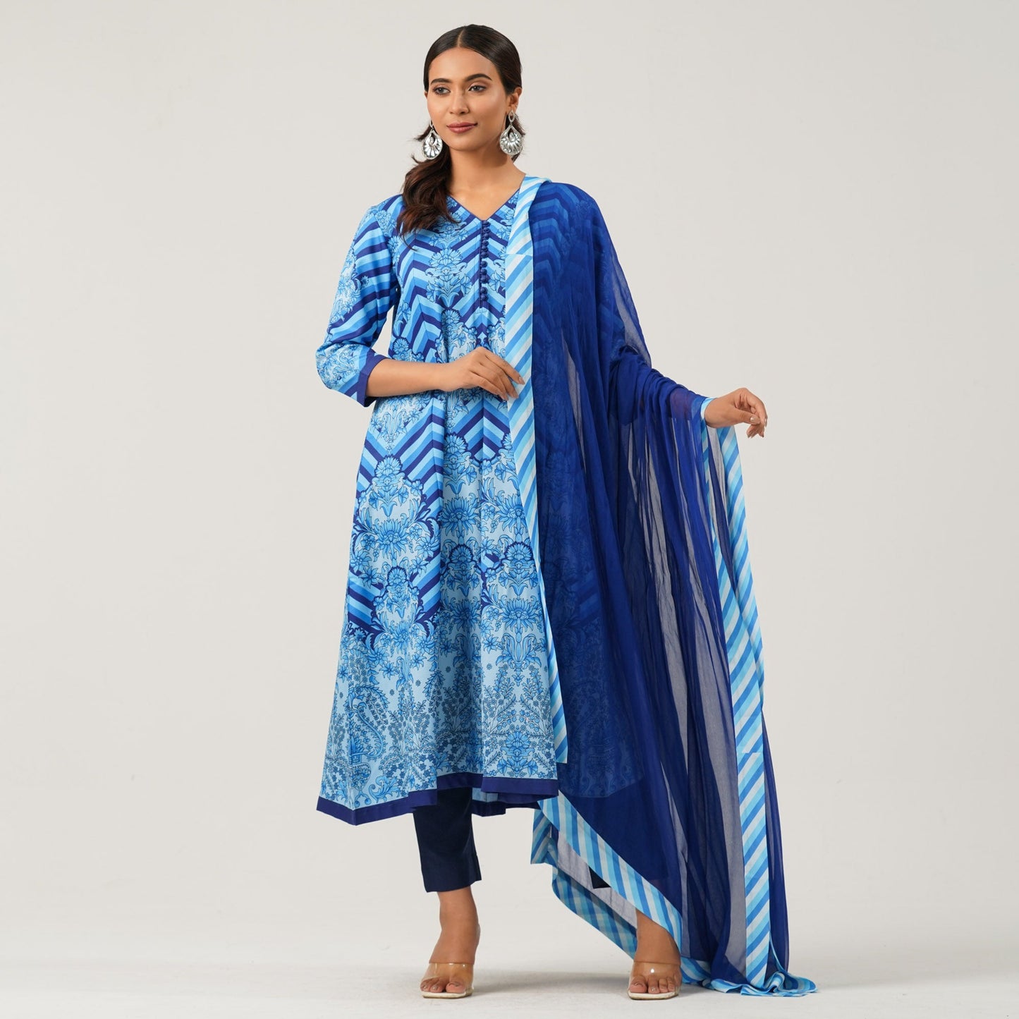 Womens Blue Three Piece