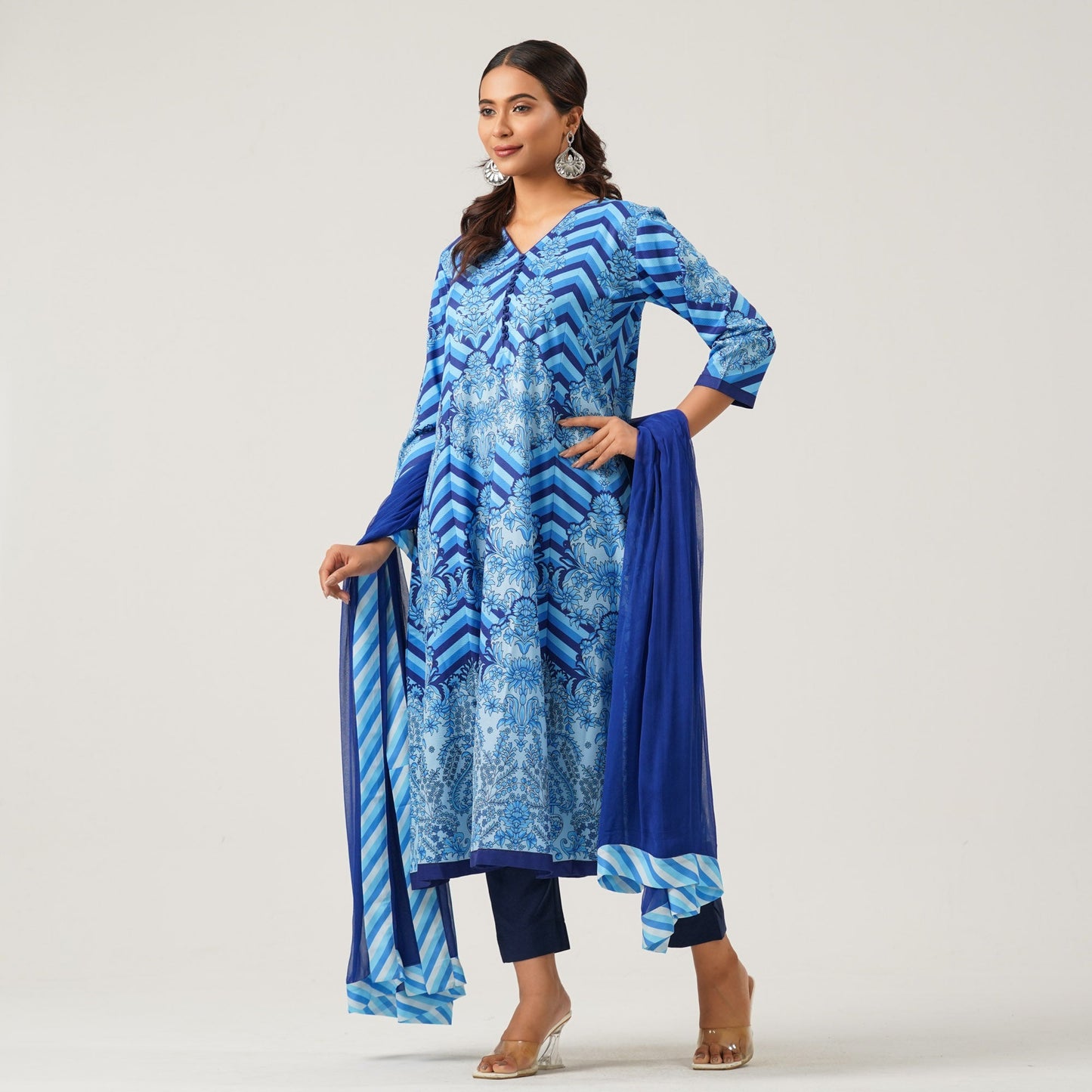 Womens Blue Three Piece