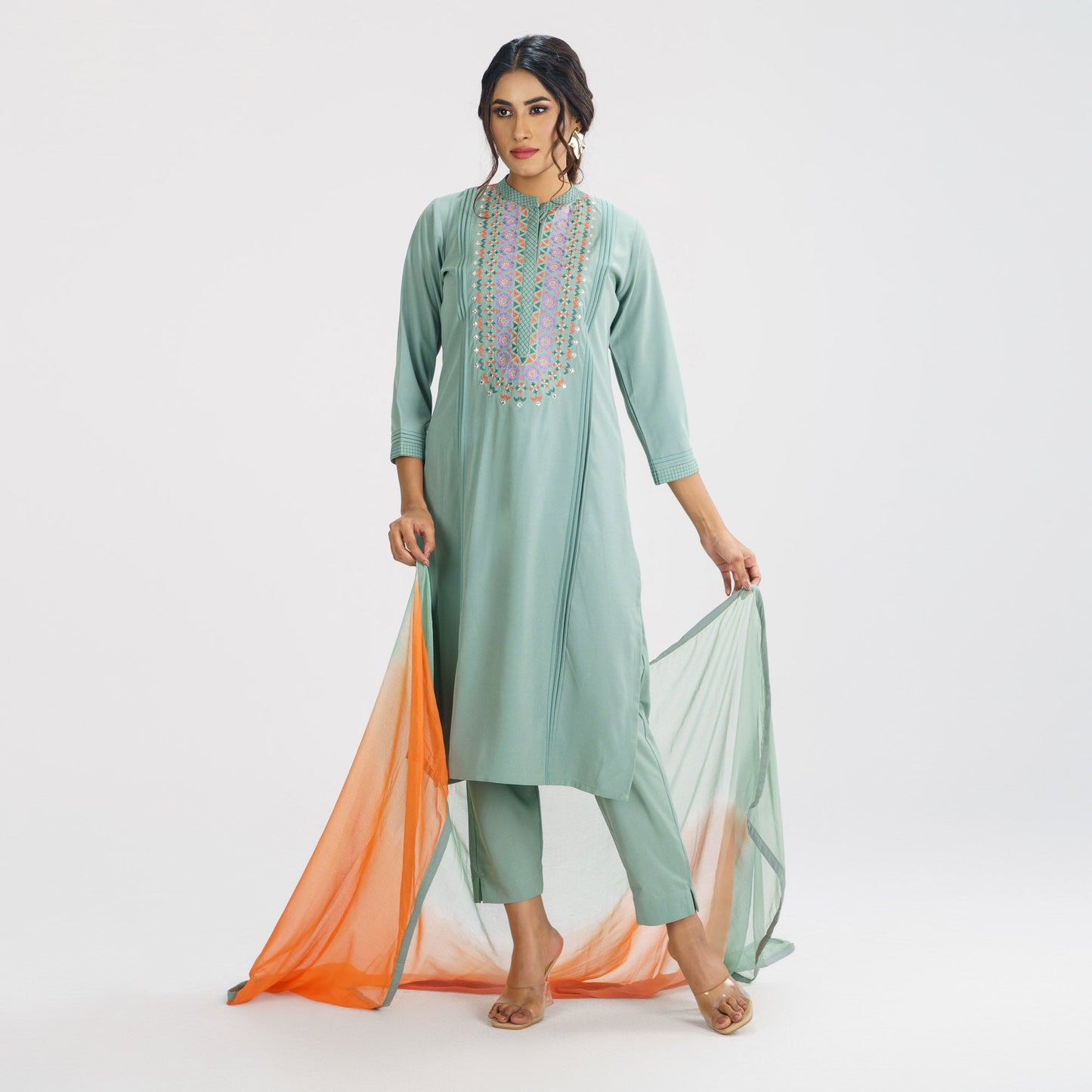 Womens Pistachio Green Three Pcs
