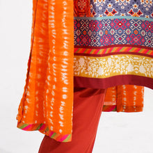 Load image into Gallery viewer, Women Orange Ethnic 3-Piece Set
