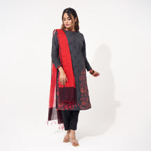 Load image into Gallery viewer, Women Black &amp; Red Ethnic 3-Piece Set
