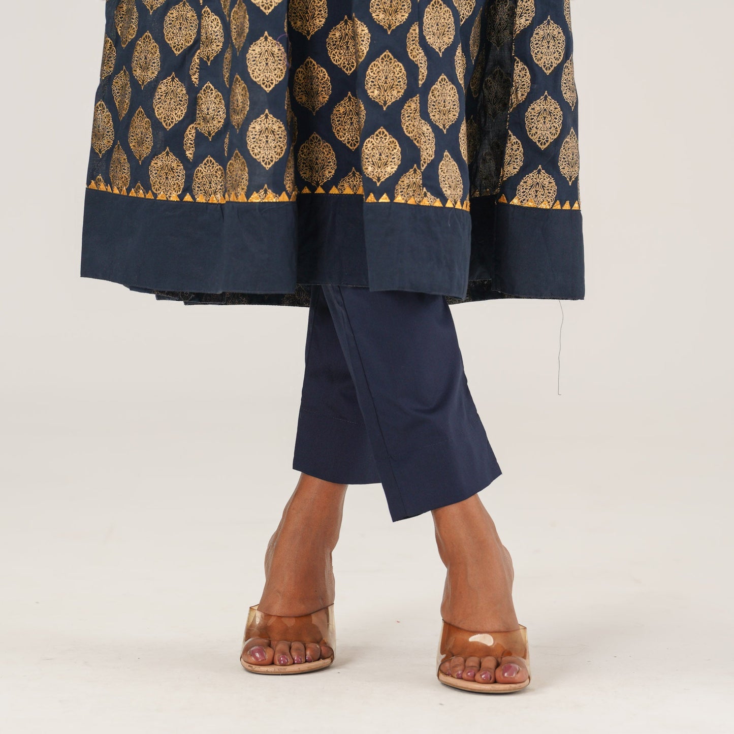 Womens Navy Ethnic 3 PcsSet