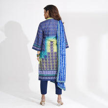 Load image into Gallery viewer, Women Blue Ethnic 3-Piece Set
