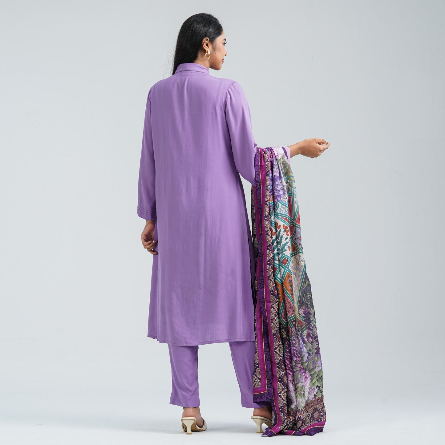 Women’s Lavender Viscose Three Piece Set
