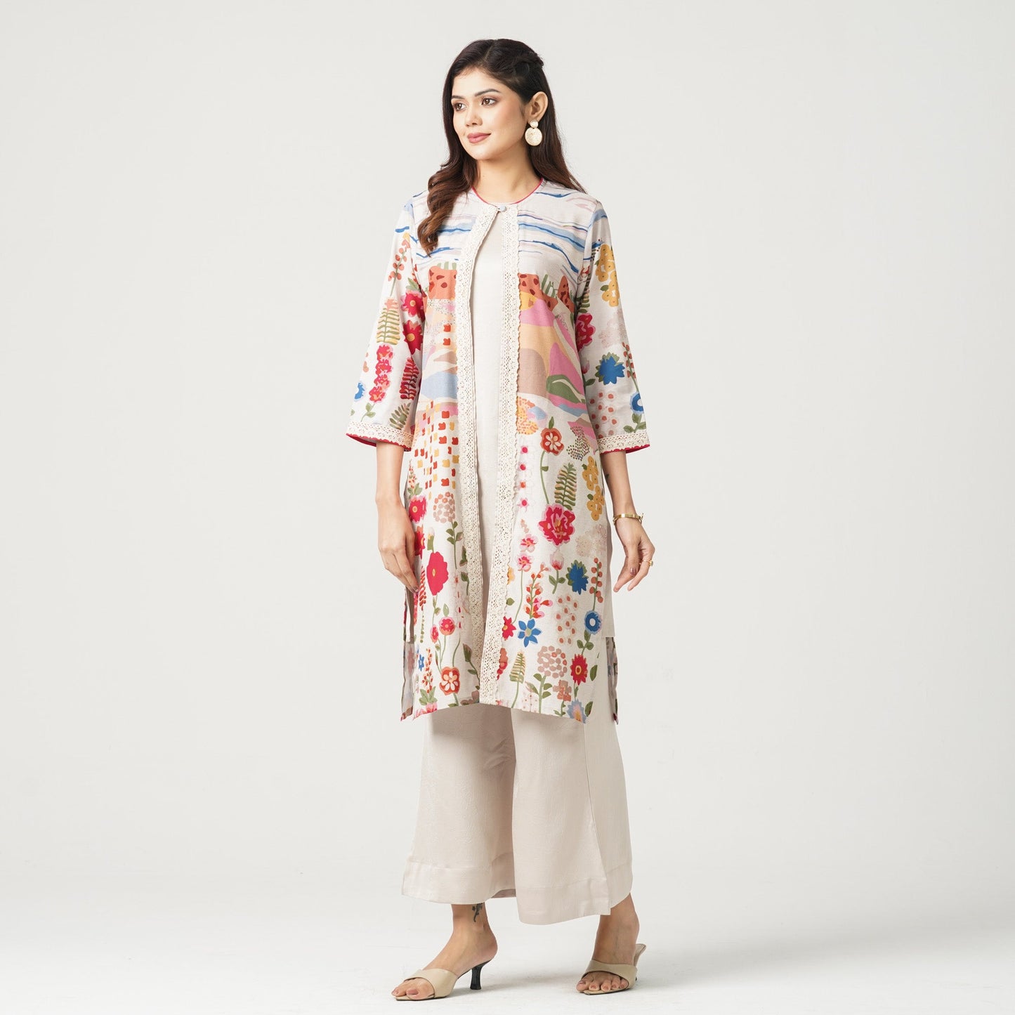 Women’s Silk Sequin Work Three Piece