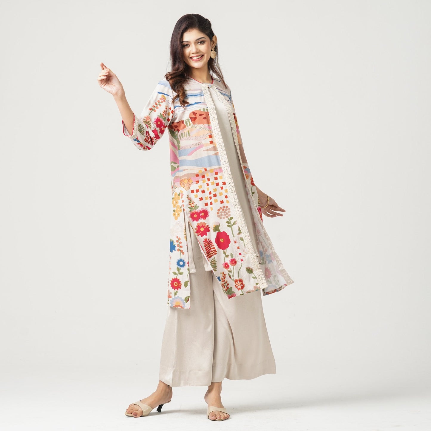Women’s Silk Sequin Work Three Piece