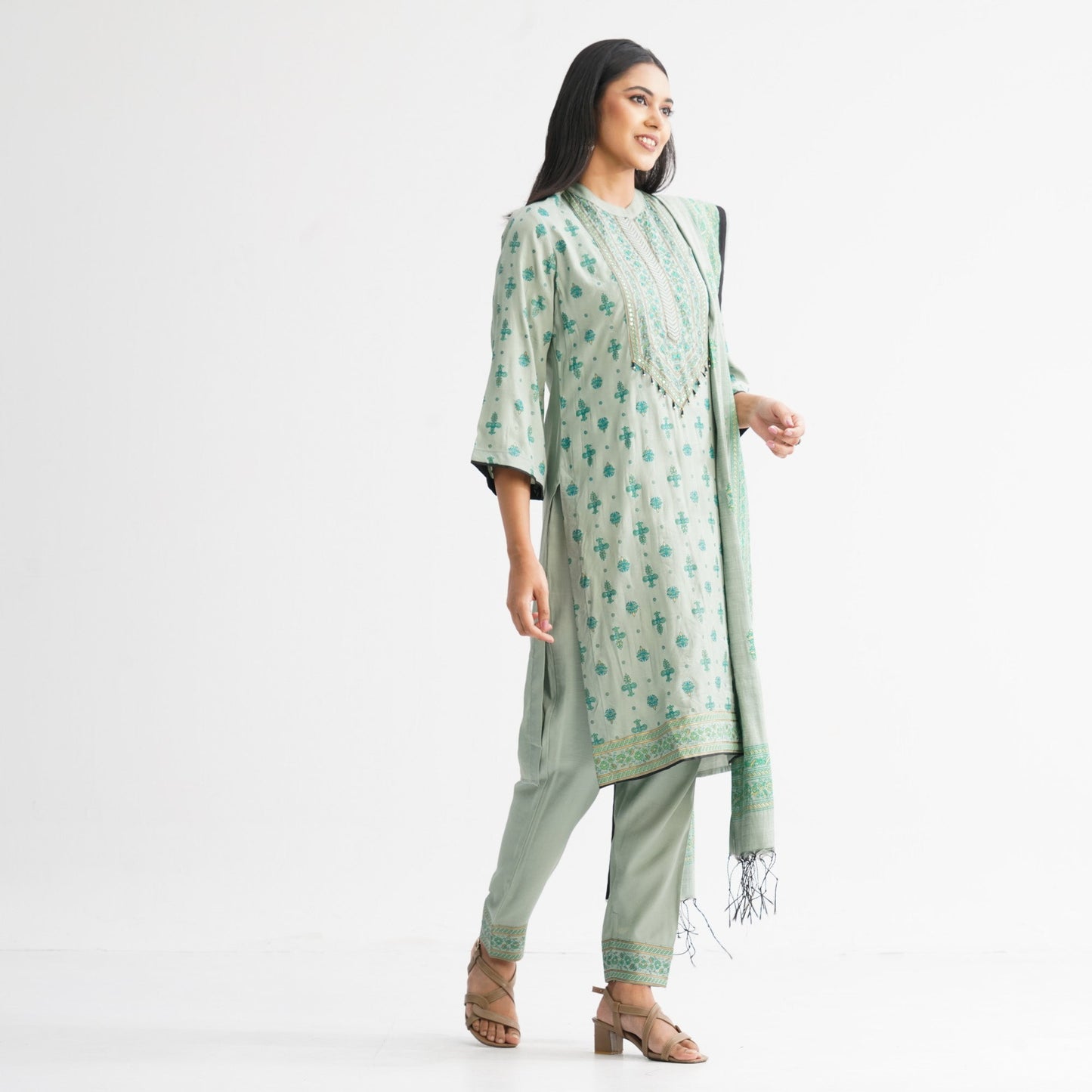 Womenâ€™s Green Three-Piece Set
