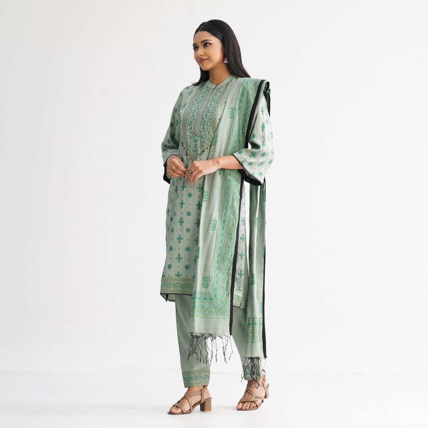 Womenâ€™s Green Three-Piece Set