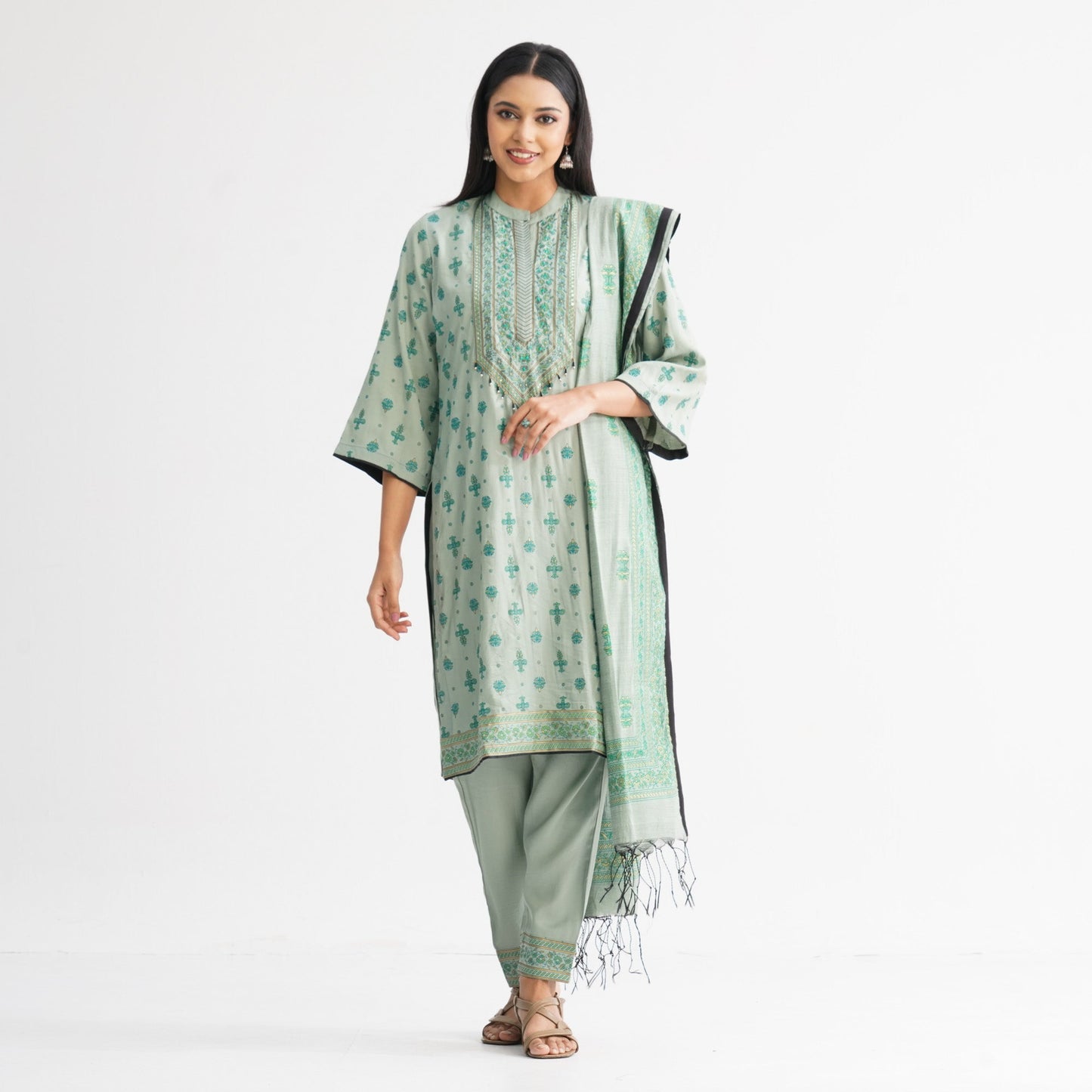 Womenâ€™s Green Three-Piece Set