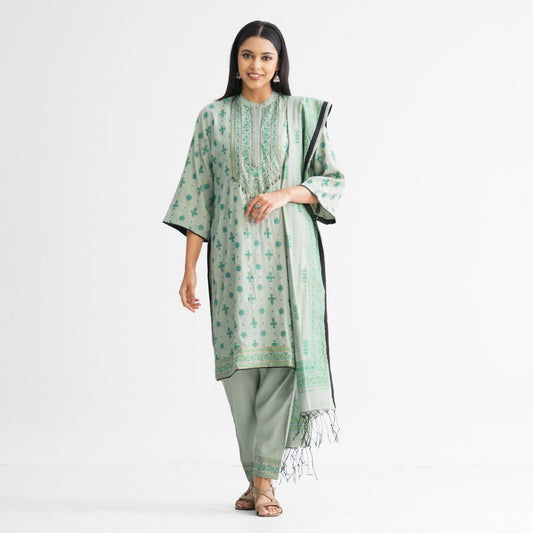 Womenâ€™s Green Three-Piece Set