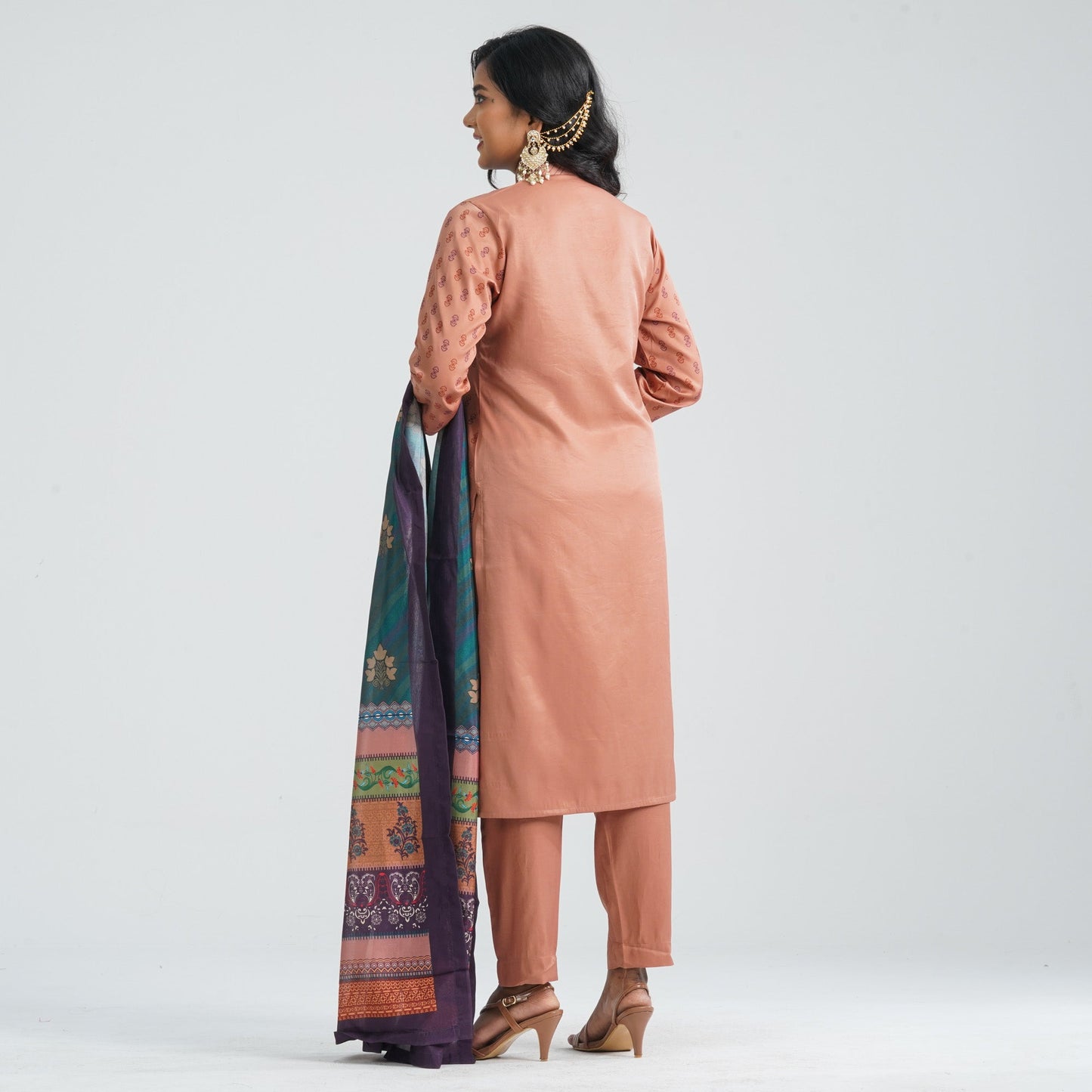 Women Blended Silk Three Piece Set