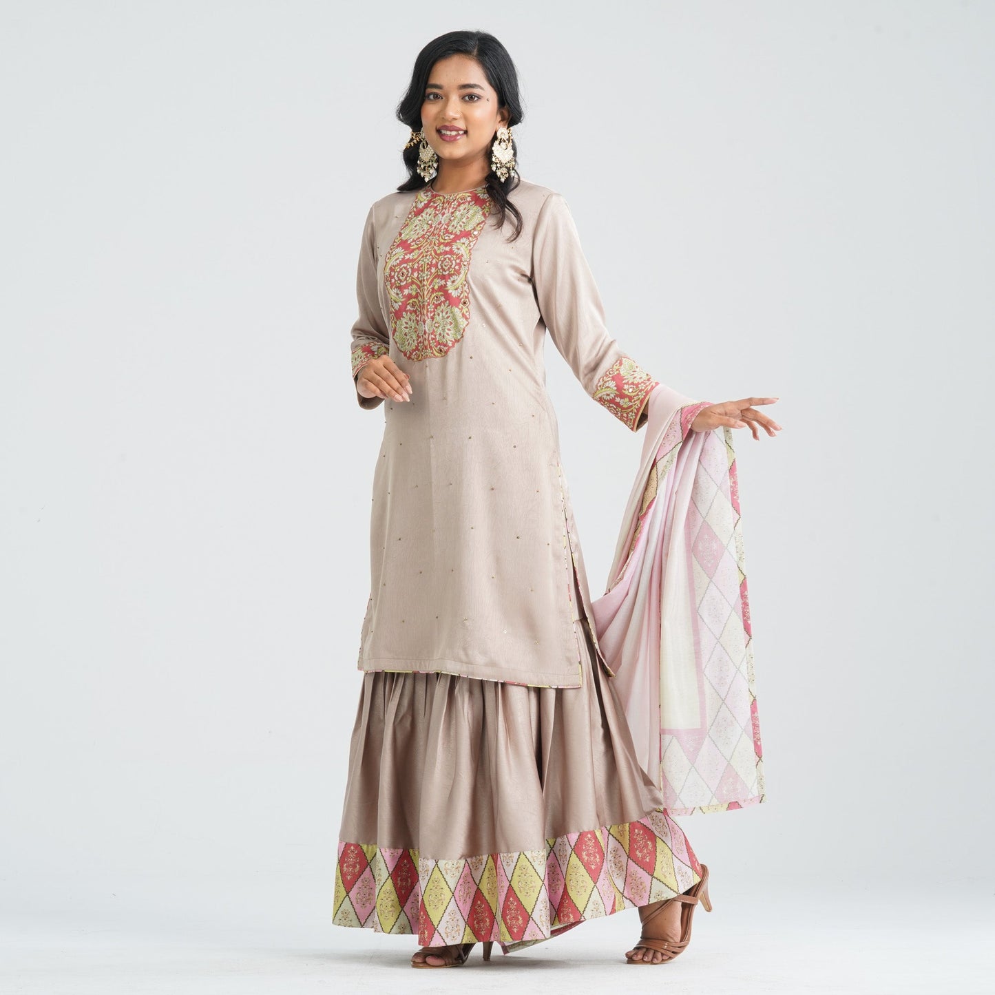 Women’s Beige Three Piece Set
