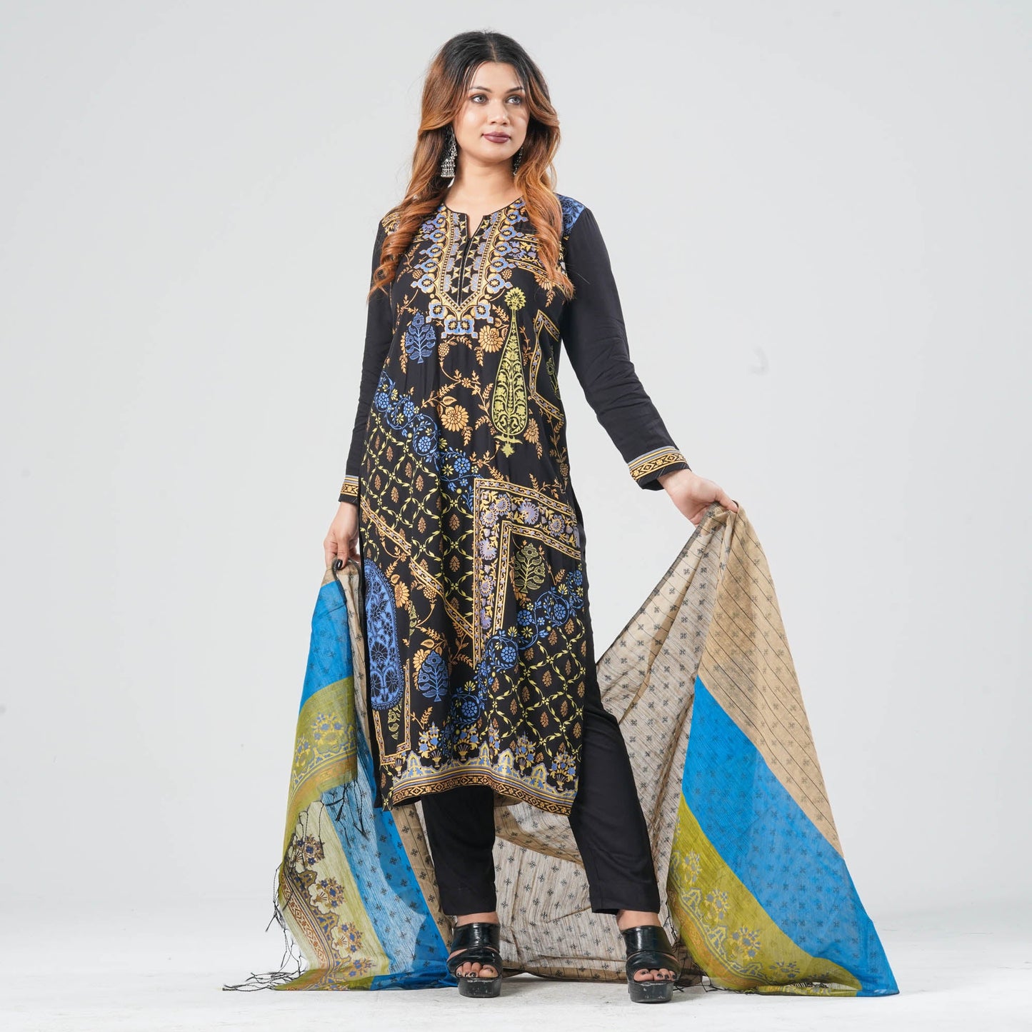 Women Viscose Three Piece Set