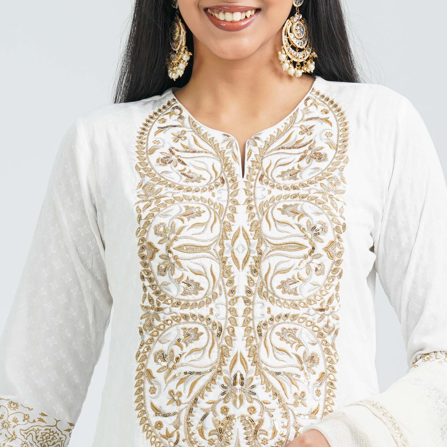 Women’s Cotton Embroidered Three Piece Set