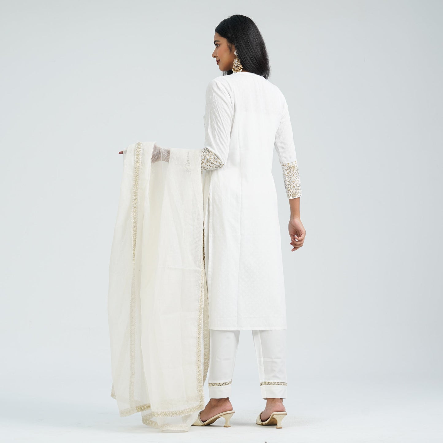 Women’s Cotton Embroidered Three Piece Set