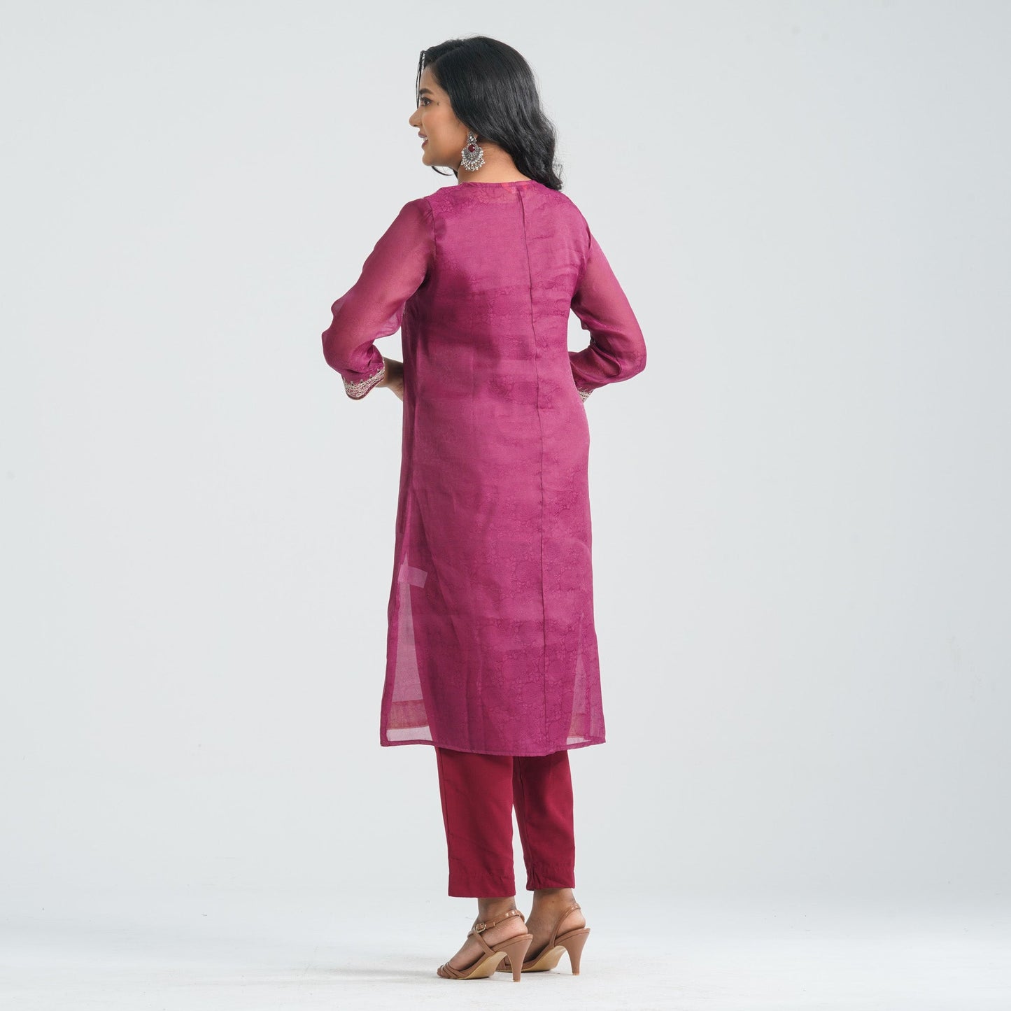 Women Silk Three Piece Set
