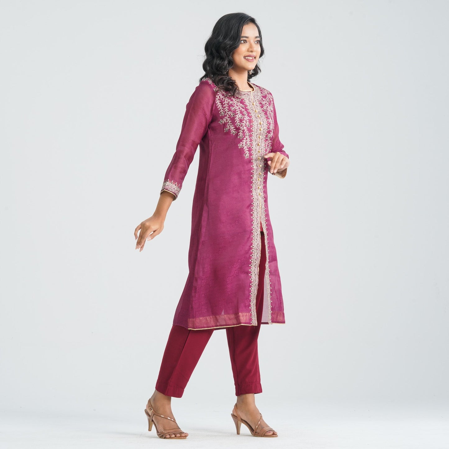 Women Silk Three Piece Set