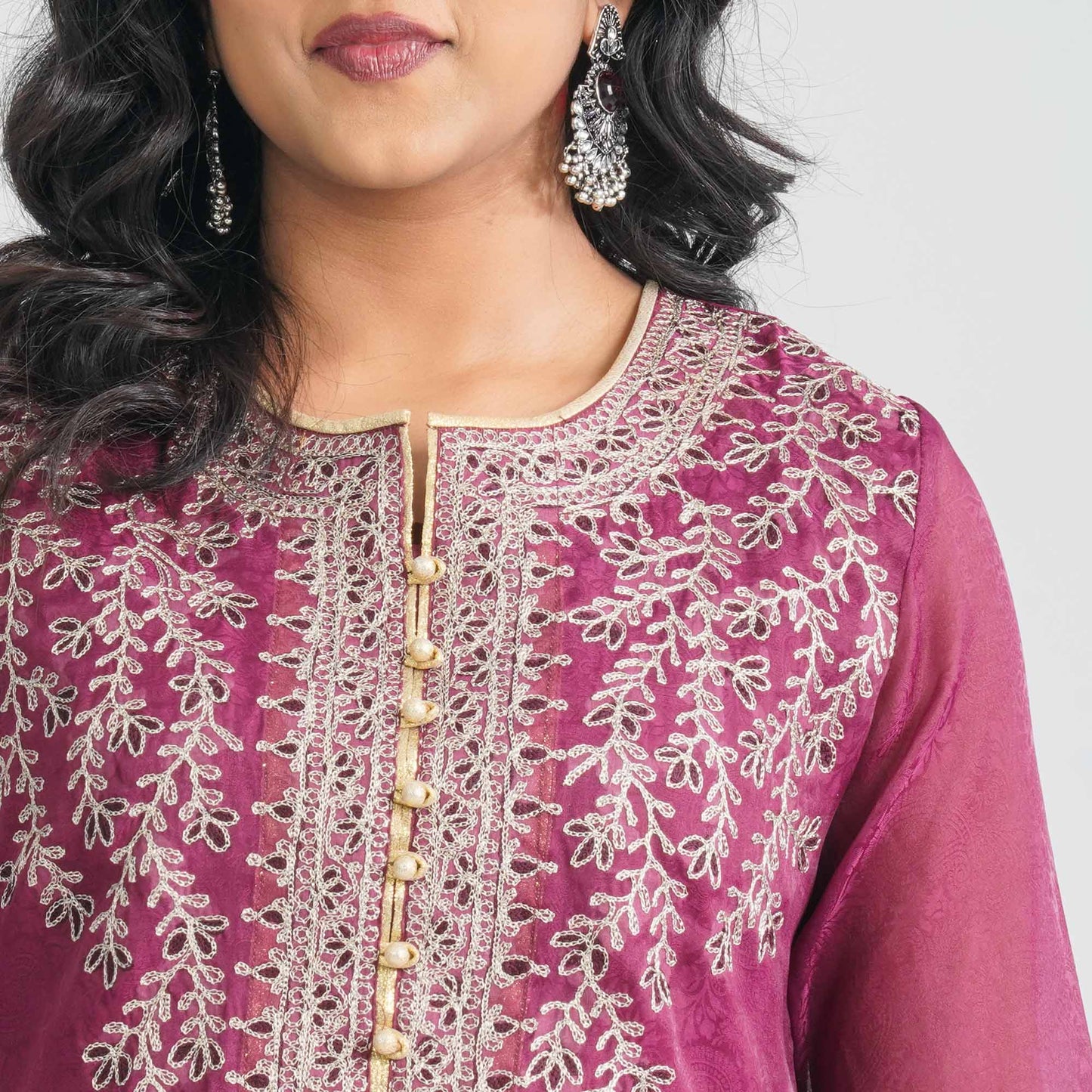 Women Silk Three Piece Set